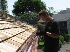 soldering separate sections at the seam to create long gutter runs